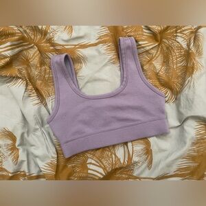 TNA Seneca waffle bralette/crop top lavender xs